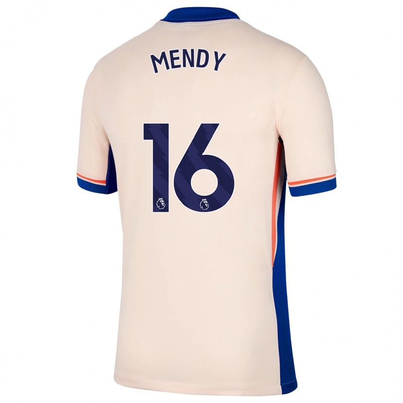 Danxen Bambino Maglia Edouard Mendy #16 Beige Chiaro Kit Gara Away 2024/25 Maglietta
