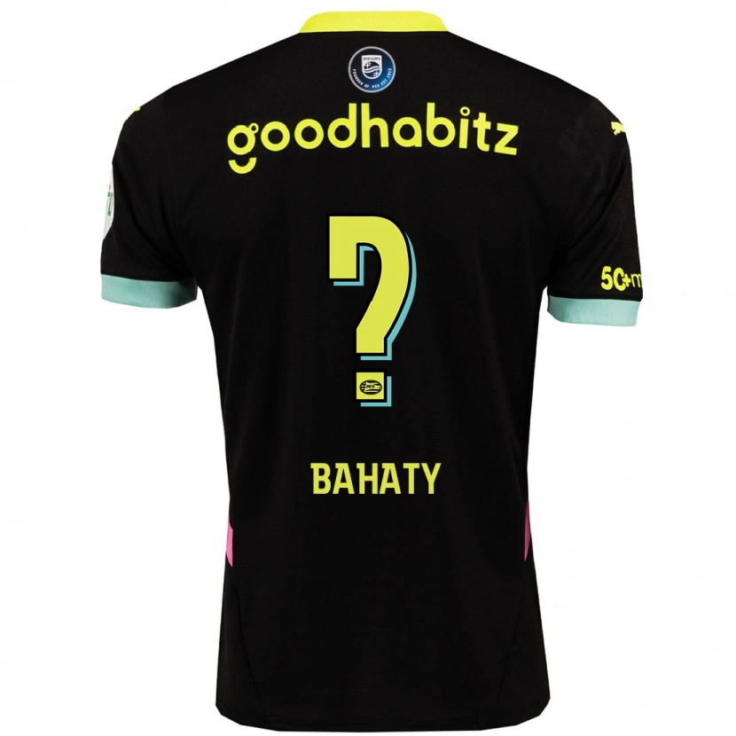 Danxen Bambino Maglia Manuel Bahaty #0 Nero Giallo Kit Gara Away 2024/25 Maglietta