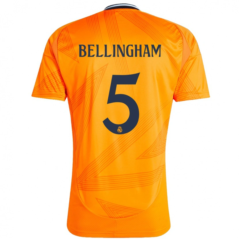 Danxen Bambino Maglia Jude Bellingham #5 Arancione Kit Gara Away 2024/25 Maglietta