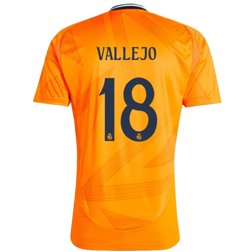 Danxen Bambino Maglia Jesús Vallejo #18 Arancione Kit Gara Away 2024/25 Maglietta