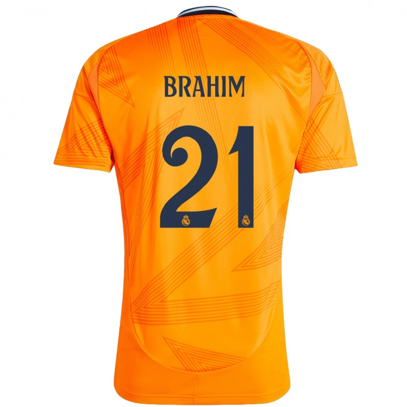 Danxen Bambino Maglia Brahim Díaz #21 Arancione Kit Gara Away 2024/25 Maglietta