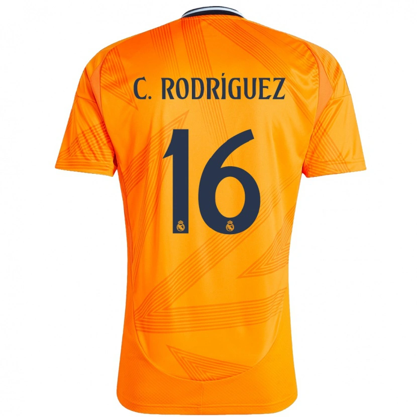 Danxen Bambino Maglia Carlos Rodríguez #16 Arancione Kit Gara Away 2024/25 Maglietta