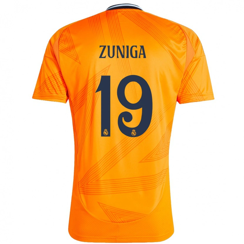 Danxen Bambino Maglia Loren Zúñiga #19 Arancione Kit Gara Away 2024/25 Maglietta
