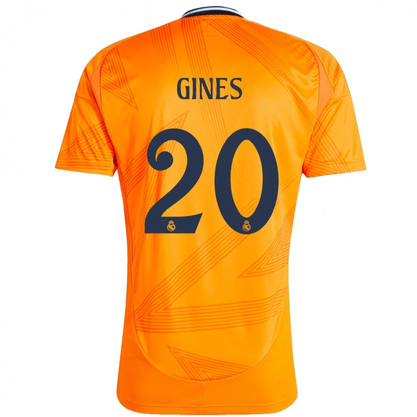 Danxen Bambino Maglia Álvaro Ginés #20 Arancione Kit Gara Away 2024/25 Maglietta
