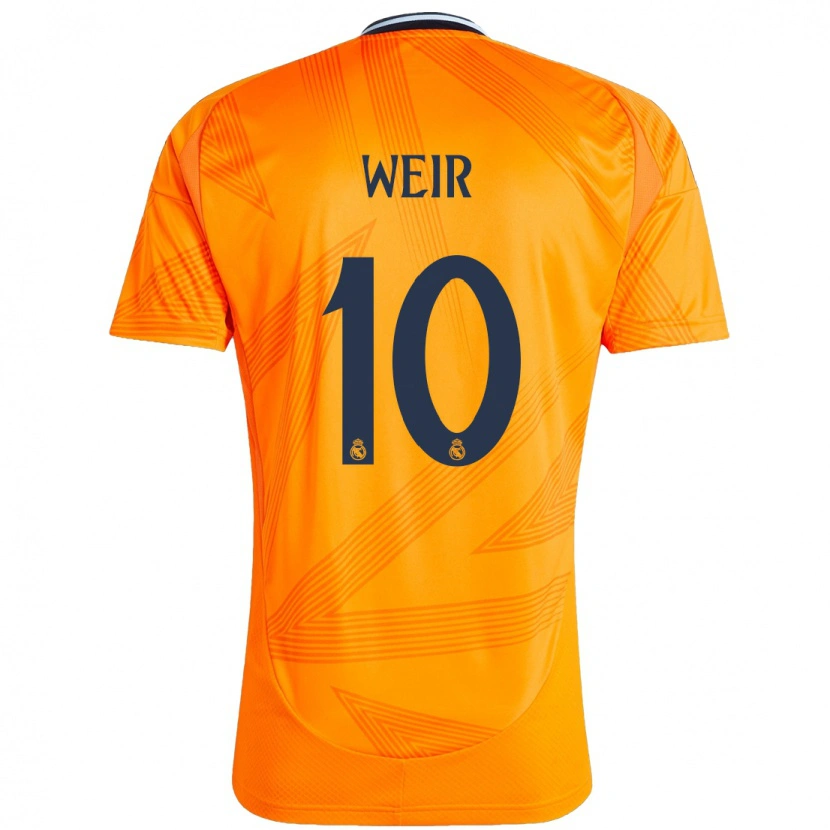 Danxen Bambino Maglia Caroline Weir #10 Arancione Kit Gara Away 2024/25 Maglietta