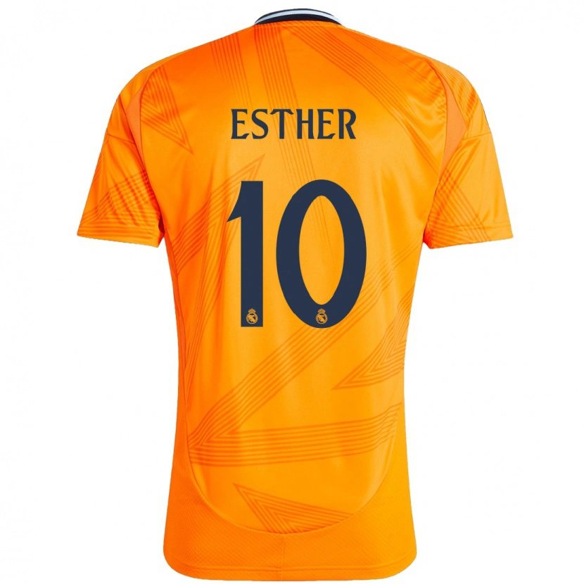 Danxen Bambino Maglia Esther Gonzalez #10 Arancione Kit Gara Away 2024/25 Maglietta