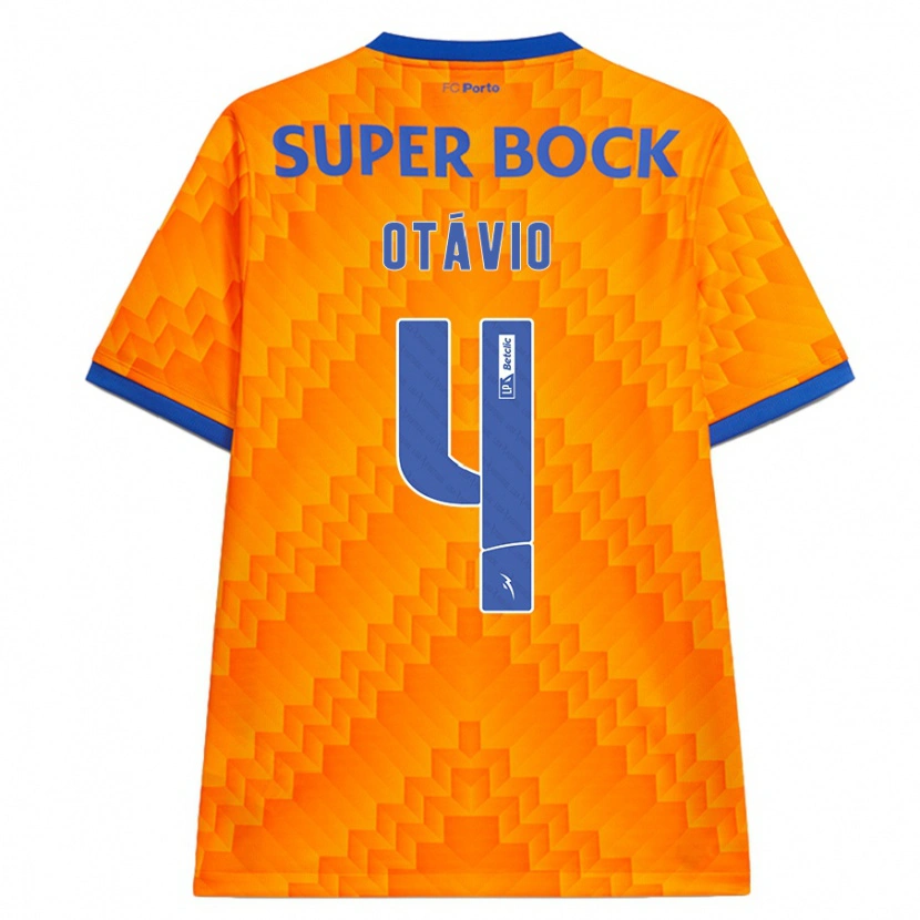 Danxen Bambino Maglia Otávio #4 Arancione Kit Gara Away 2024/25 Maglietta