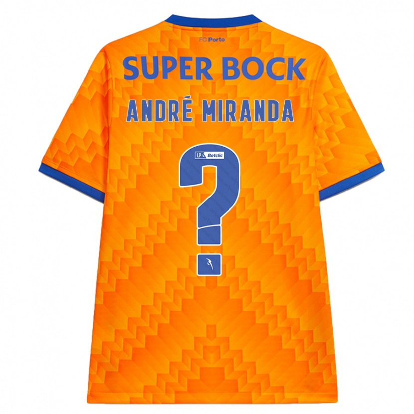 Danxen Bambino Maglia André Miranda #0 Arancione Kit Gara Away 2024/25 Maglietta
