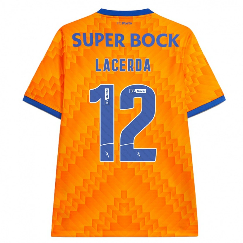 Danxen Bambino Maglia Lacerda #12 Arancione Kit Gara Away 2024/25 Maglietta