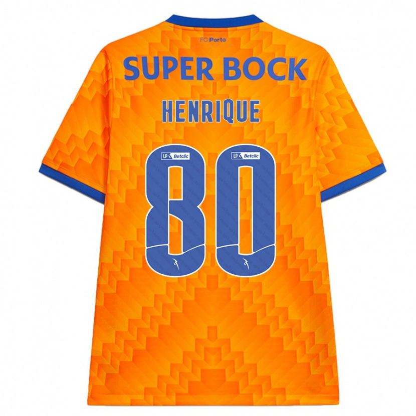 Danxen Bambino Maglia Kaio Henrique #80 Arancione Kit Gara Away 2024/25 Maglietta