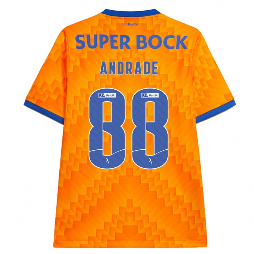 Danxen Bambino Maglia Domingos Andrade #88 Arancione Kit Gara Away 2024/25 Maglietta