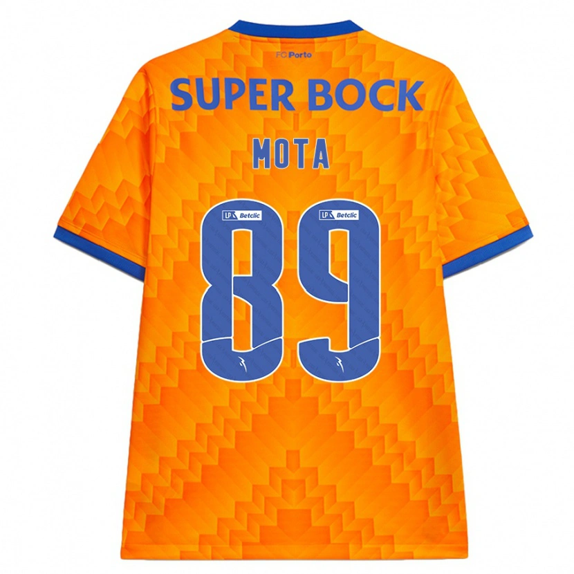 Danxen Bambino Maglia Luís Mota #89 Arancione Kit Gara Away 2024/25 Maglietta
