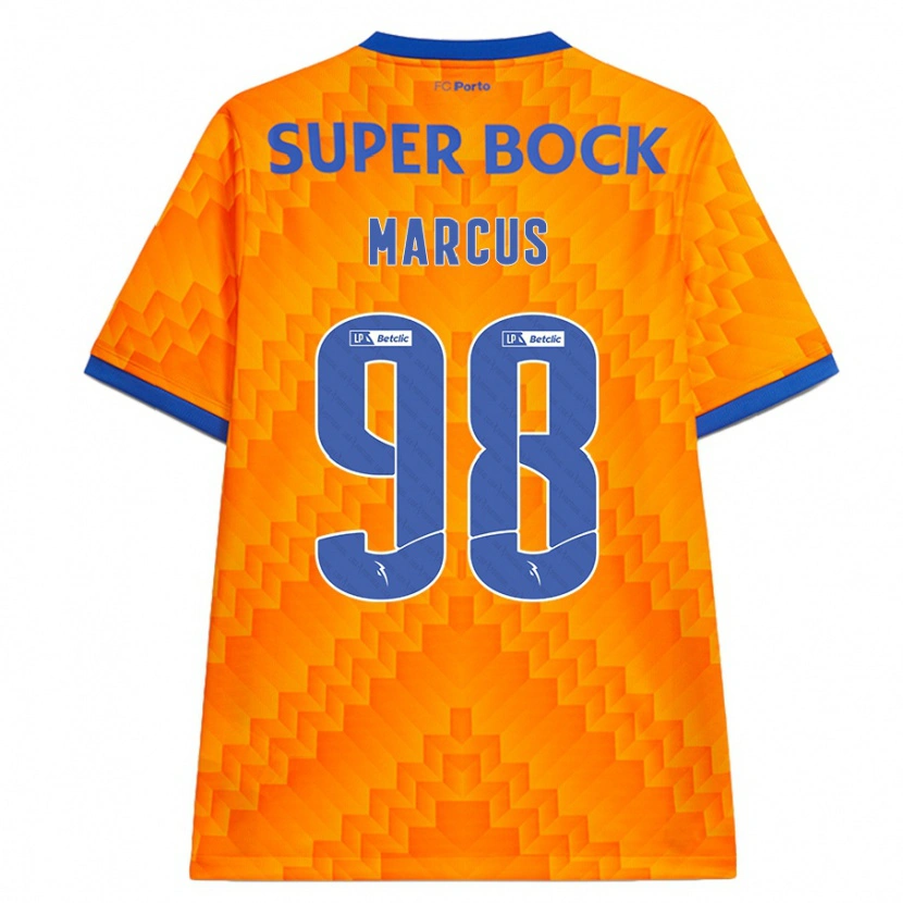 Danxen Bambino Maglia Abraham Marcus #98 Arancione Kit Gara Away 2024/25 Maglietta