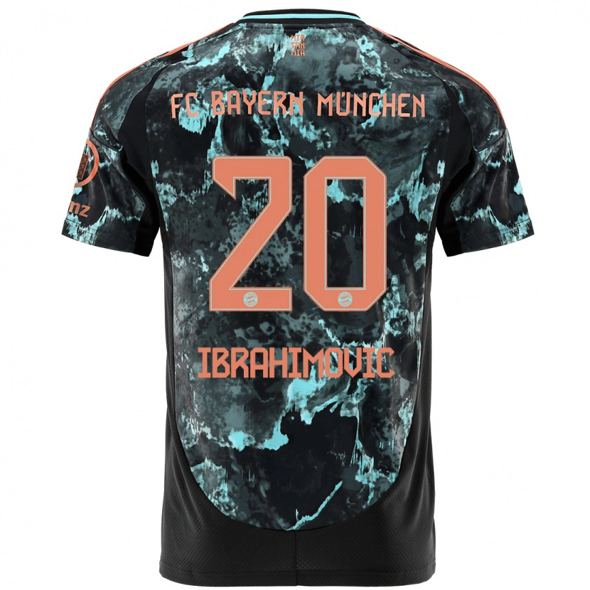 Danxen Bambino Maglia Arijon Ibrahimovic #20 Nero Kit Gara Away 2024/25 Maglietta
