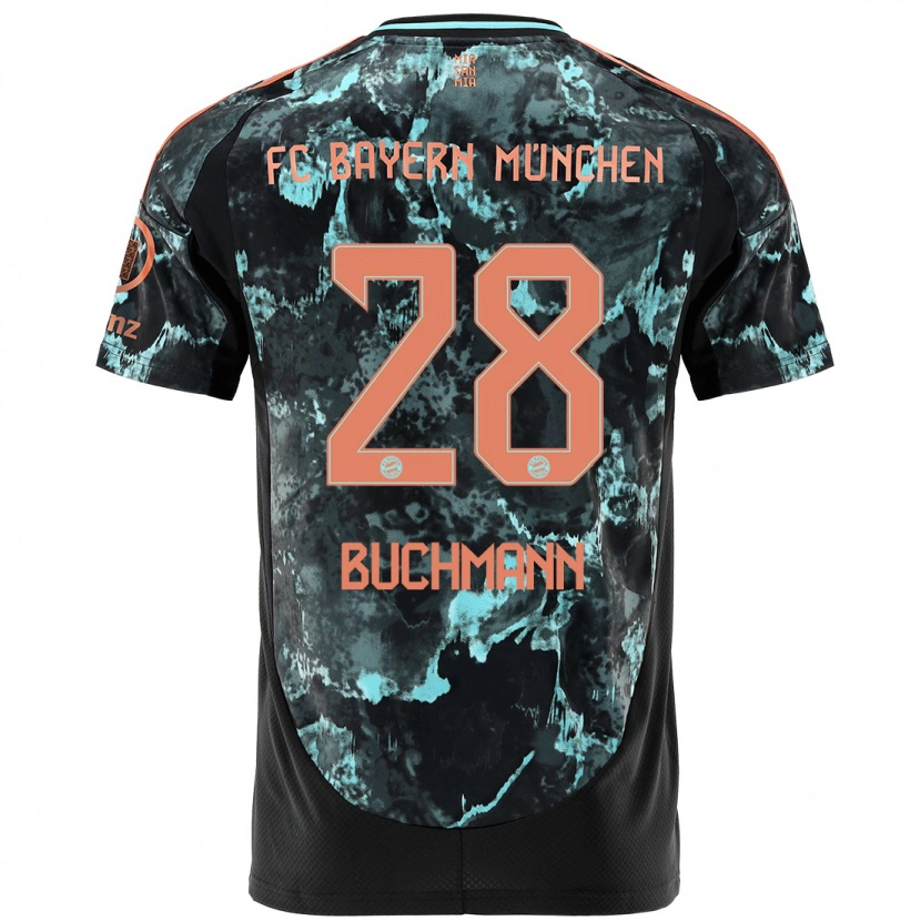 Danxen Bambino Maglia Tarek Buchmann #28 Nero Kit Gara Away 2024/25 Maglietta