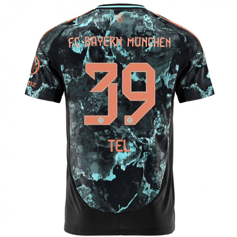 Danxen Bambino Maglia Mathys Tel #39 Nero Kit Gara Away 2024/25 Maglietta