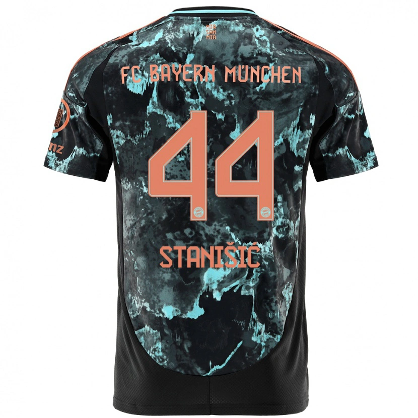 Danxen Bambino Maglia Josip Stanisic #44 Nero Kit Gara Away 2024/25 Maglietta