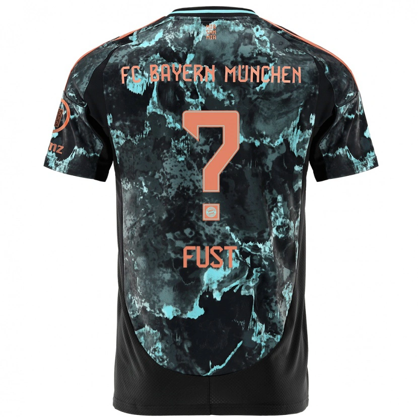 Danxen Bambino Maglia Leon Fust #0 Nero Kit Gara Away 2024/25 Maglietta