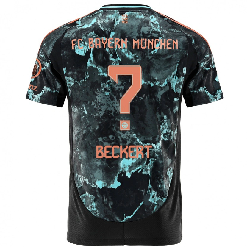 Danxen Bambino Maglia Valentin Beckert #0 Nero Kit Gara Away 2024/25 Maglietta
