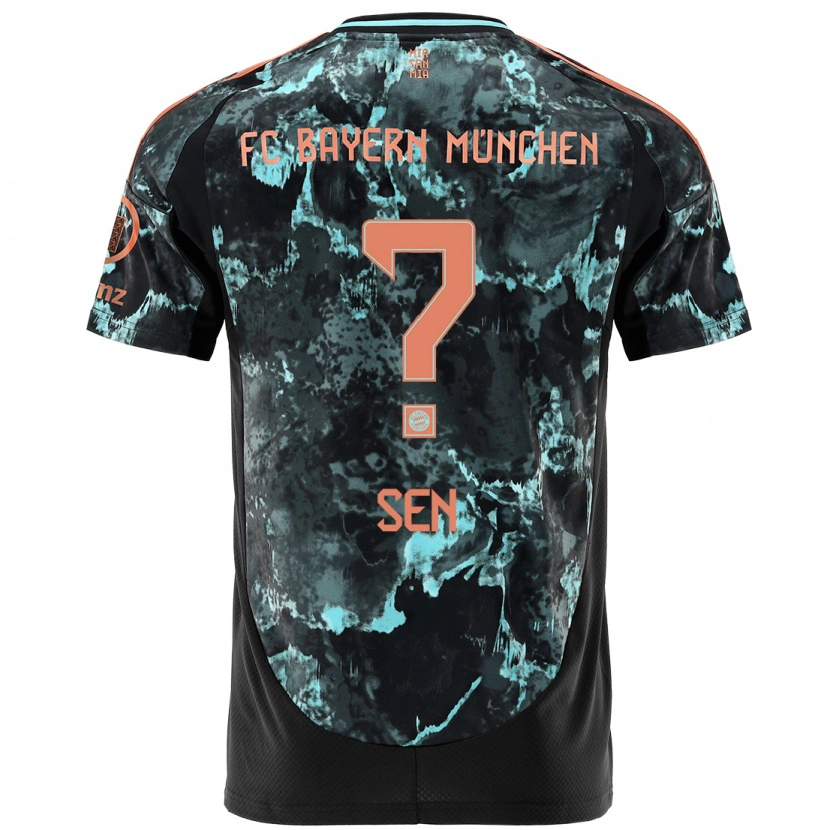 Danxen Bambino Maglia Salih Sen #0 Nero Kit Gara Away 2024/25 Maglietta