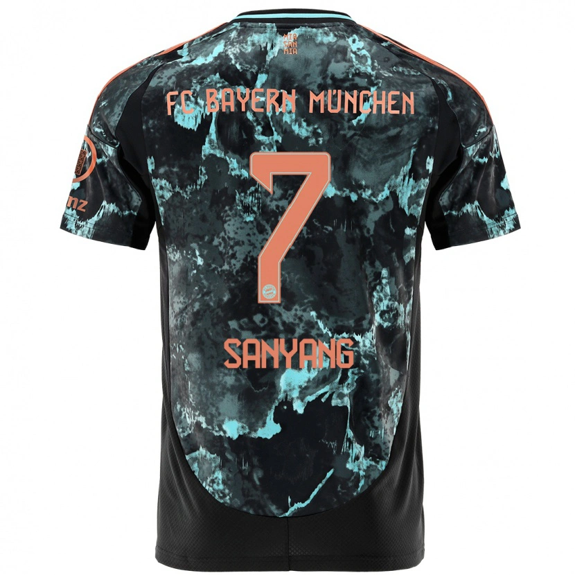 Danxen Bambino Maglia Mamin Sanyang #7 Nero Kit Gara Away 2024/25 Maglietta