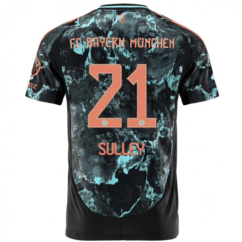 Danxen Bambino Maglia Williams Baffour Sulley #21 Nero Kit Gara Away 2024/25 Maglietta