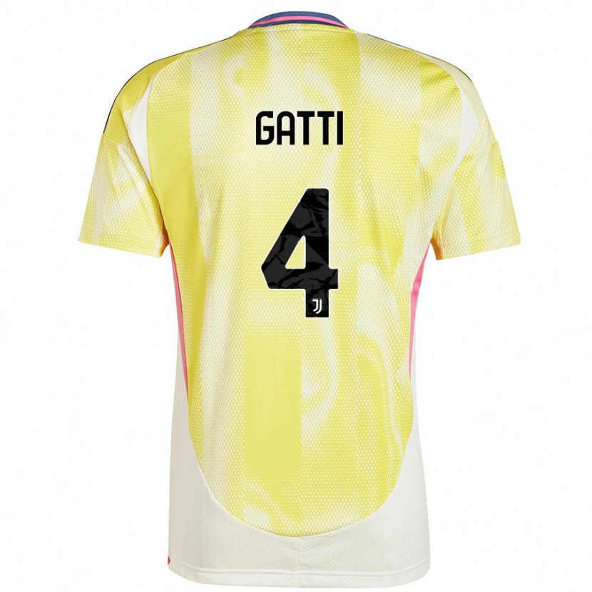 Danxen Bambino Maglia Federico Gatti #4 Giallo Solare Kit Gara Away 2024/25 Maglietta