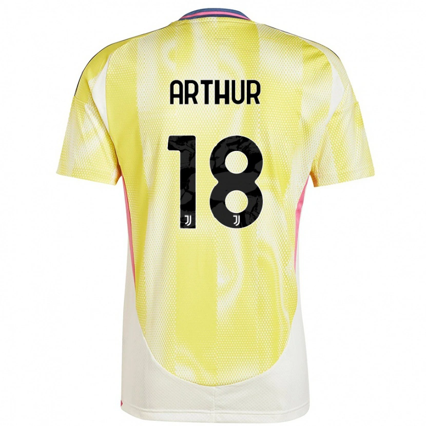 Danxen Bambino Maglia Arthur Melo #18 Giallo Solare Kit Gara Away 2024/25 Maglietta