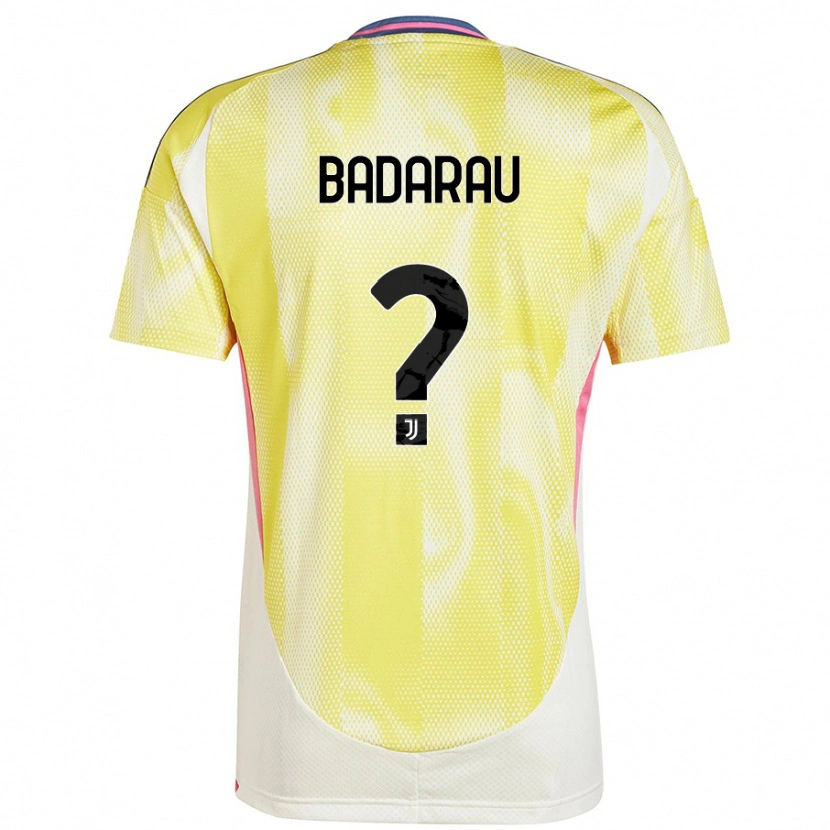 Danxen Bambino Maglia Fabio Bădărău #0 Giallo Solare Kit Gara Away 2024/25 Maglietta