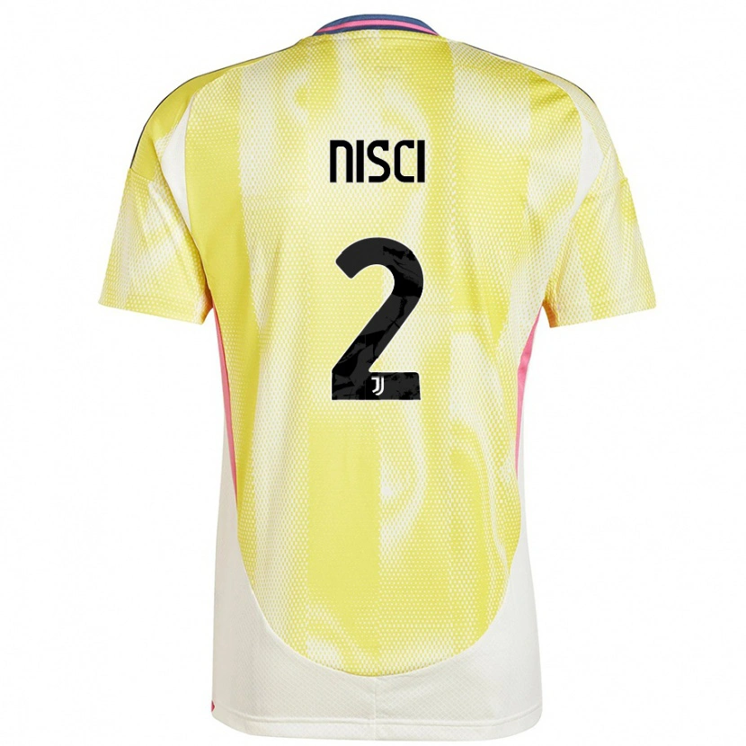 Danxen Bambino Maglia Alessandro Nisci #2 Giallo Solare Kit Gara Away 2024/25 Maglietta