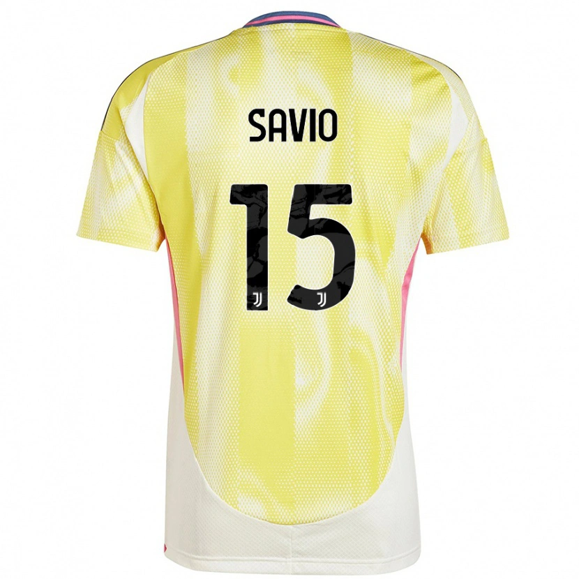 Danxen Bambino Maglia Federico Savio #15 Giallo Solare Kit Gara Away 2024/25 Maglietta