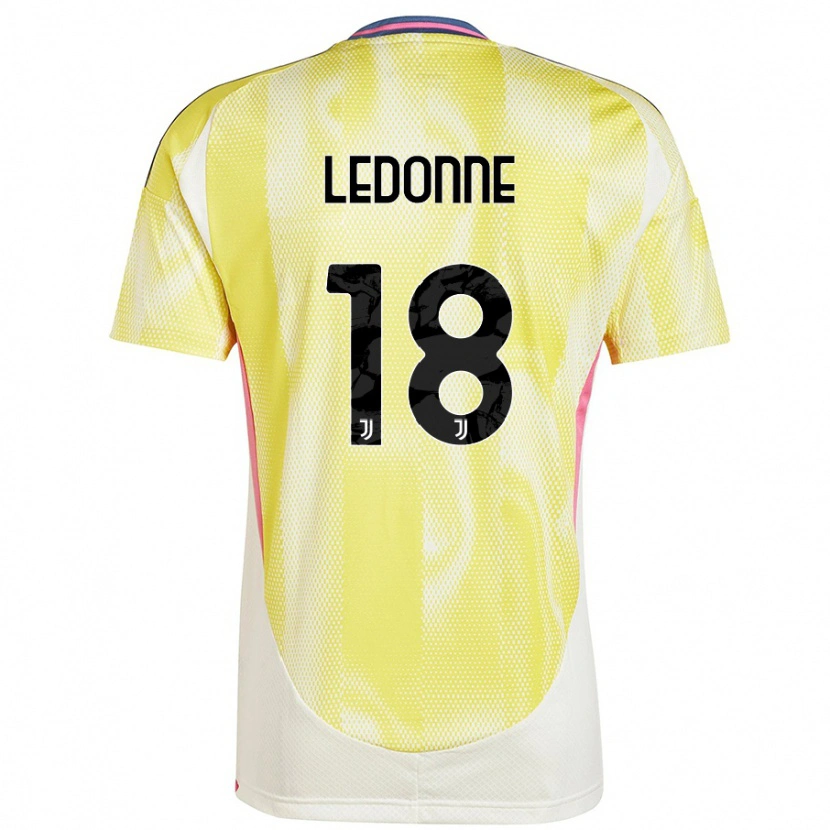 Danxen Bambino Maglia Nicolò Ledonne #18 Giallo Solare Kit Gara Away 2024/25 Maglietta