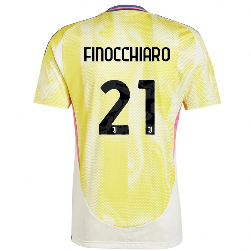 Danxen Bambino Maglia Gabriele Finocchiaro #21 Giallo Solare Kit Gara Away 2024/25 Maglietta