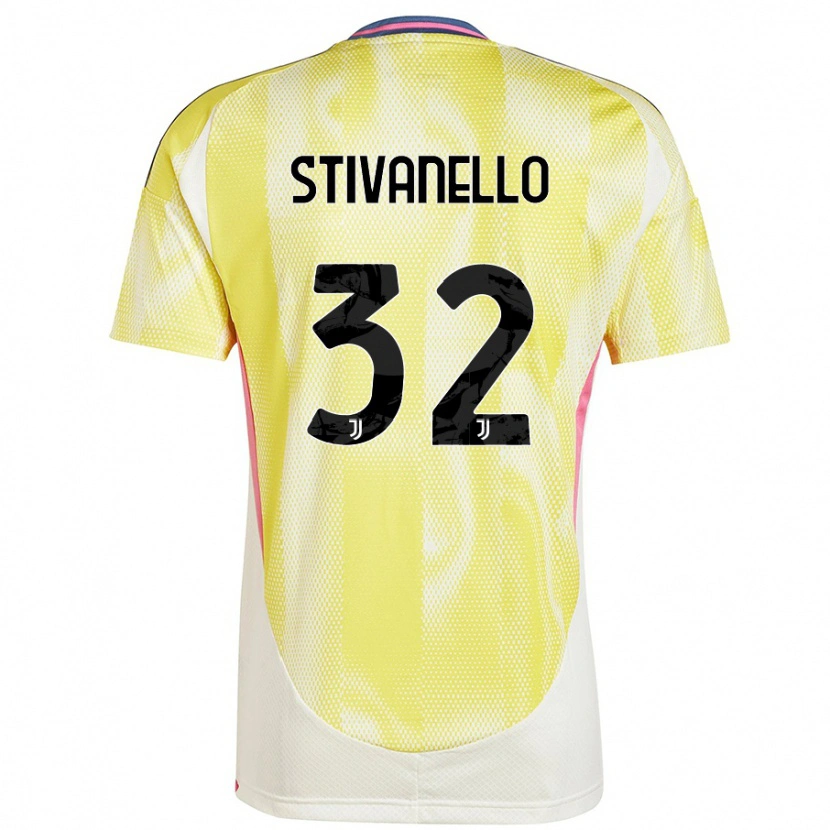 Danxen Bambino Maglia Riccardo Stivanello #32 Giallo Solare Kit Gara Away 2024/25 Maglietta