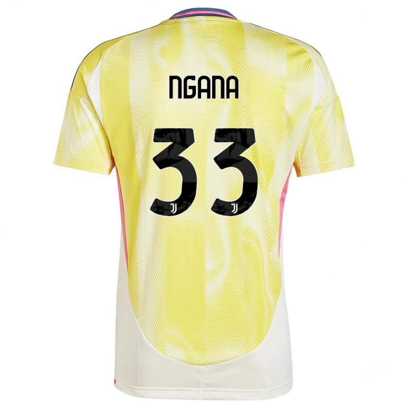 Danxen Bambino Maglia Valdes Ngana #33 Giallo Solare Kit Gara Away 2024/25 Maglietta