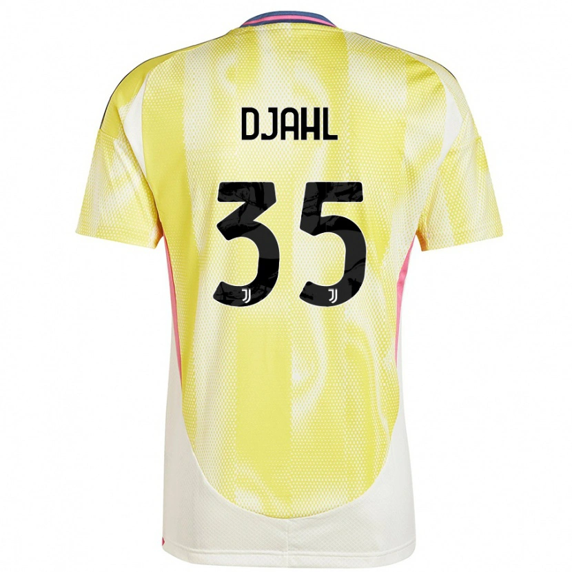 Danxen Bambino Maglia Rayan Djahl #35 Giallo Solare Kit Gara Away 2024/25 Maglietta