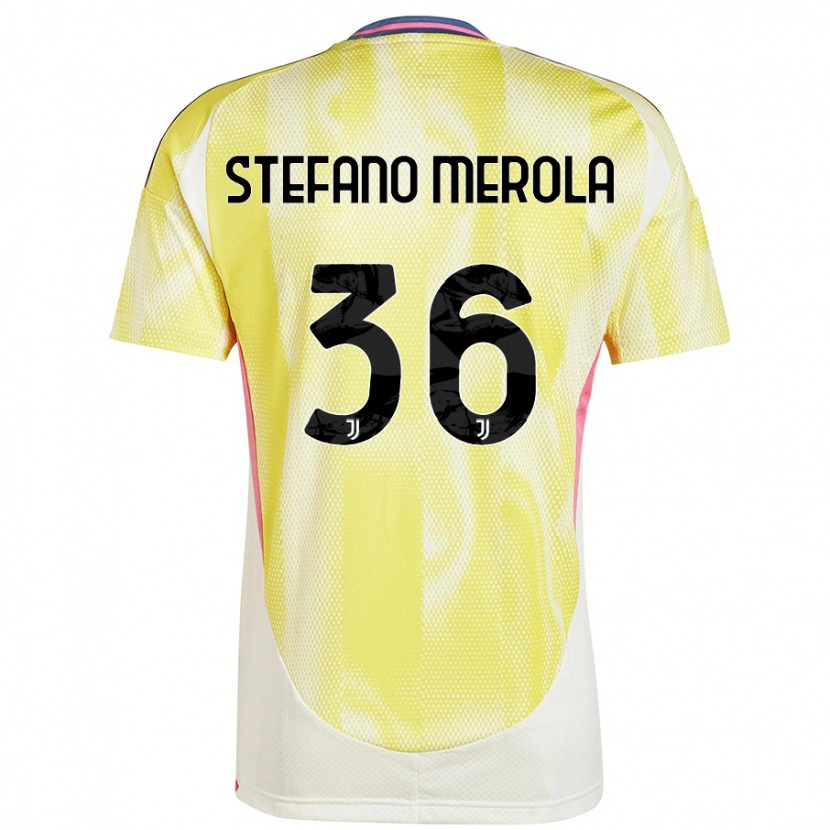 Danxen Bambino Maglia Antonio Stefano Merola #36 Giallo Solare Kit Gara Away 2024/25 Maglietta