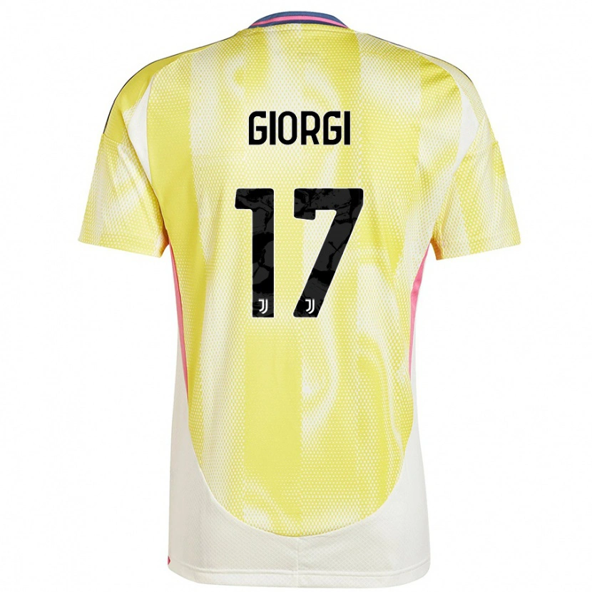Danxen Bambino Maglia Lorenzo Giorgi #17 Giallo Solare Kit Gara Away 2024/25 Maglietta