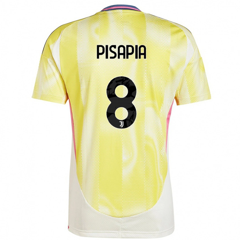 Danxen Bambino Maglia Luciano Pisapia #8 Giallo Solare Kit Gara Away 2024/25 Maglietta