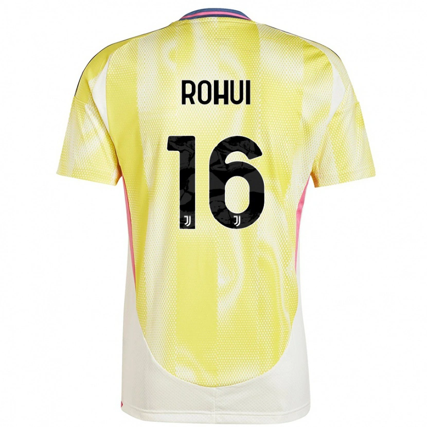 Danxen Bambino Maglia Jonas Rohui #16 Giallo Solare Kit Gara Away 2024/25 Maglietta