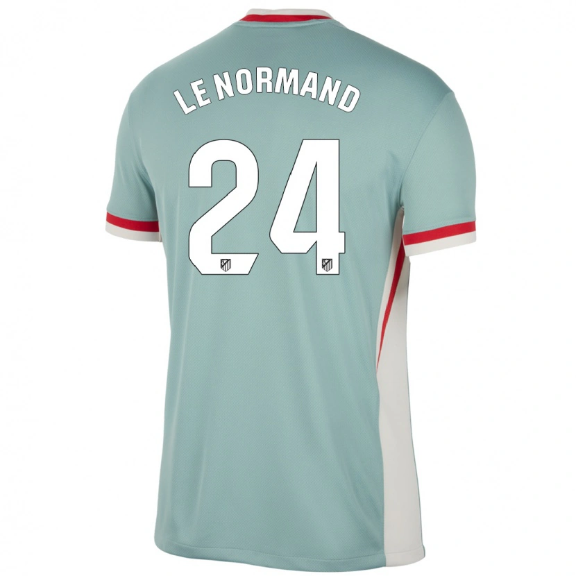 Danxen Bambino Maglia Robin Le Normand #24 Beige Chiaro Blu Kit Gara Away 2024/25 Maglietta