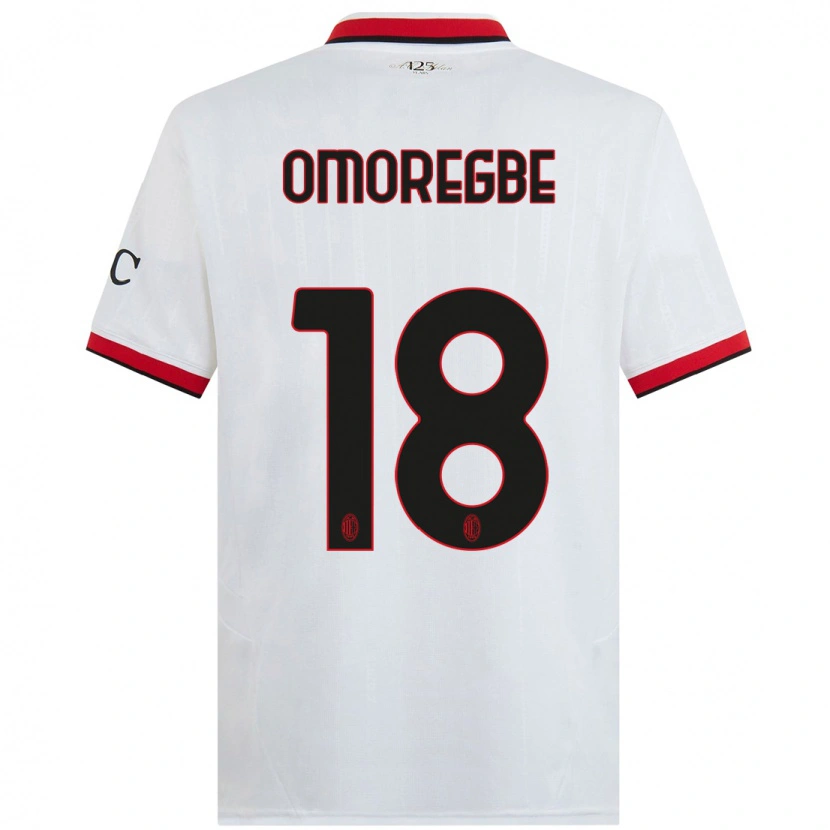 Danxen Bambino Maglia Bob Murphy Omoregbe #18 Bianco Nero Rosso Kit Gara Away 2024/25 Maglietta