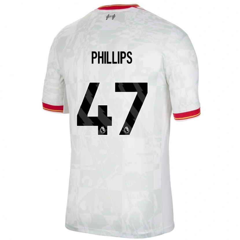 Danxen Bambino Maglia Nathaniel Phillips #47 Bianco Rosso Nero Kit Gara Third 2024/25 Maglietta