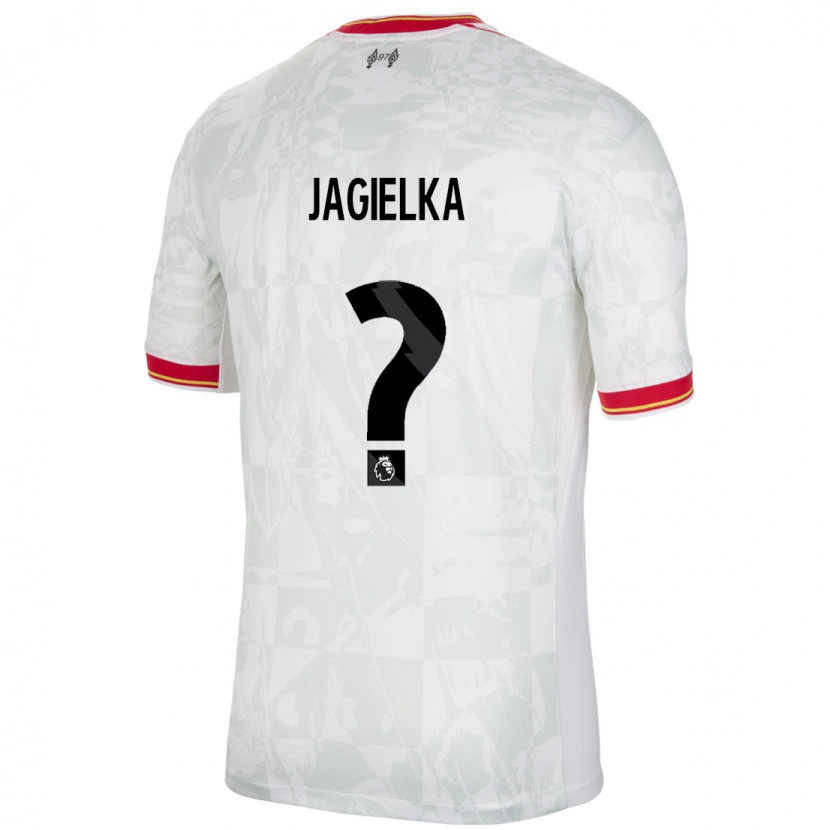 Danxen Bambino Maglia Zac Jagielka #0 Bianco Rosso Nero Kit Gara Third 2024/25 Maglietta