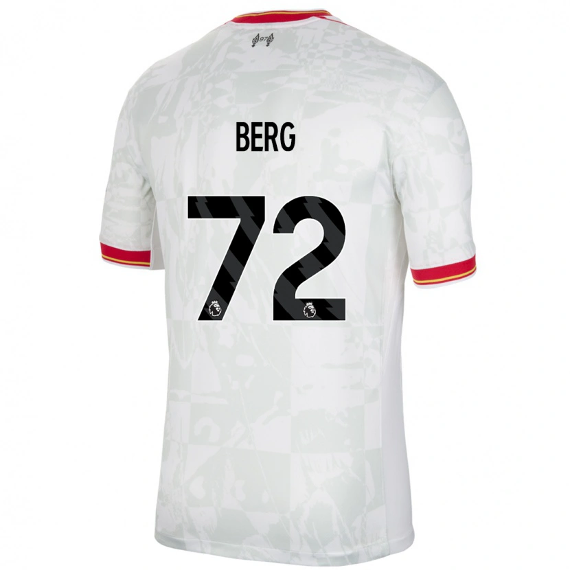Danxen Bambino Maglia Sepp Van Den Berg #72 Bianco Rosso Nero Kit Gara Third 2024/25 Maglietta