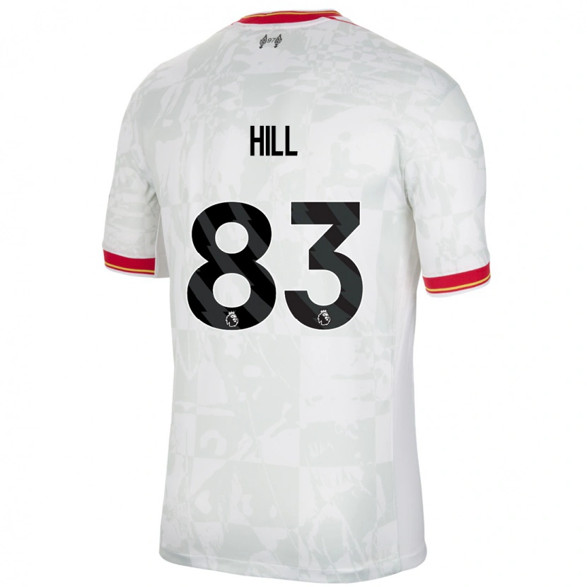 Danxen Bambino Maglia Thomas Hill #83 Bianco Rosso Nero Kit Gara Third 2024/25 Maglietta