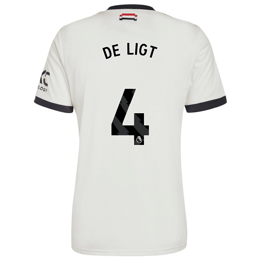 Danxen Bambino Maglia Matthijs De Ligt #4 Bianco Sporco Kit Gara Third 2024/25 Maglietta