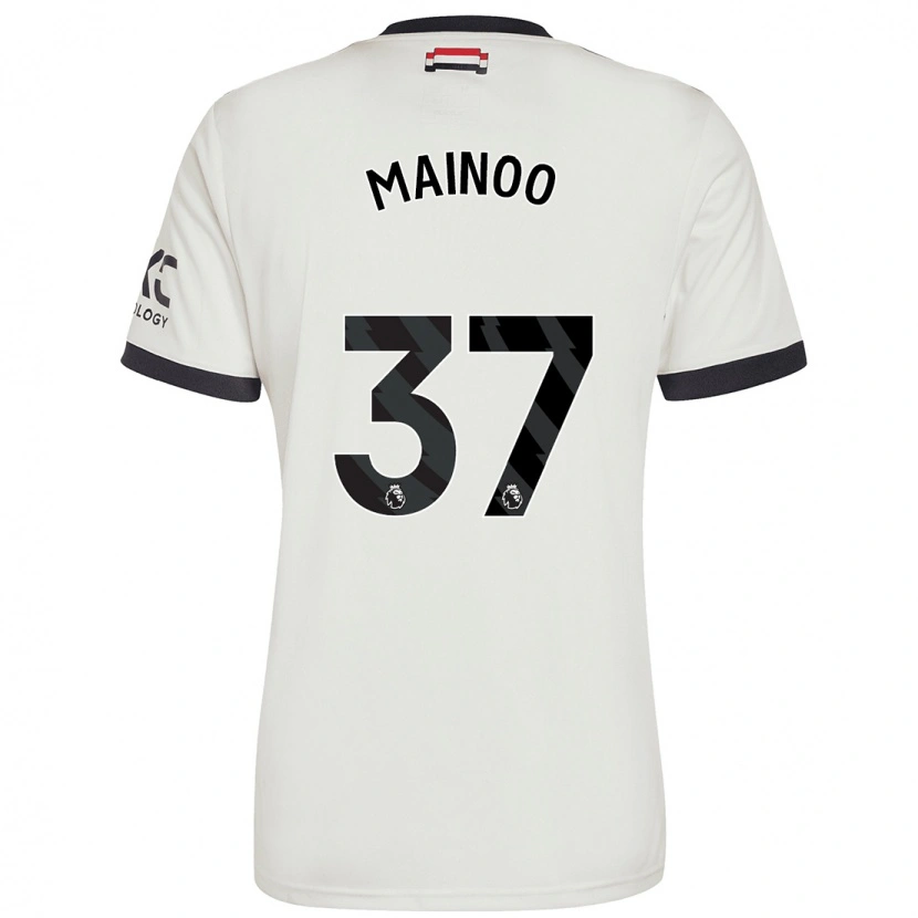 Danxen Bambino Maglia Kobbie Mainoo #37 Bianco Sporco Kit Gara Third 2024/25 Maglietta