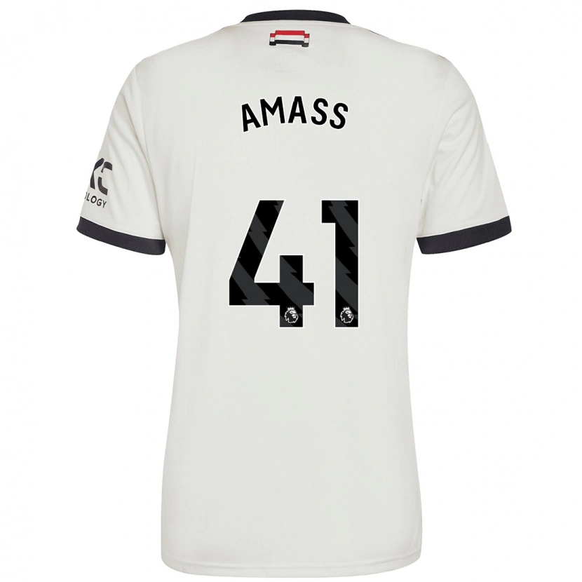 Danxen Bambino Maglia Harry Amass #41 Bianco Sporco Kit Gara Third 2024/25 Maglietta