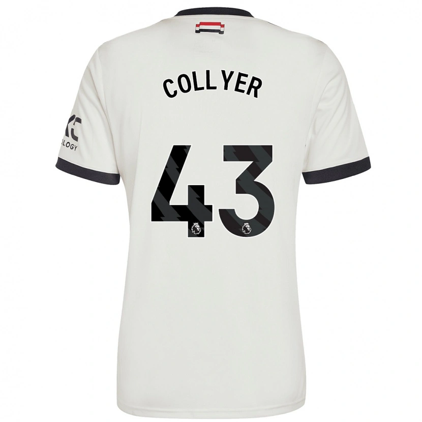 Danxen Bambino Maglia Toby Collyer #43 Bianco Sporco Kit Gara Third 2024/25 Maglietta